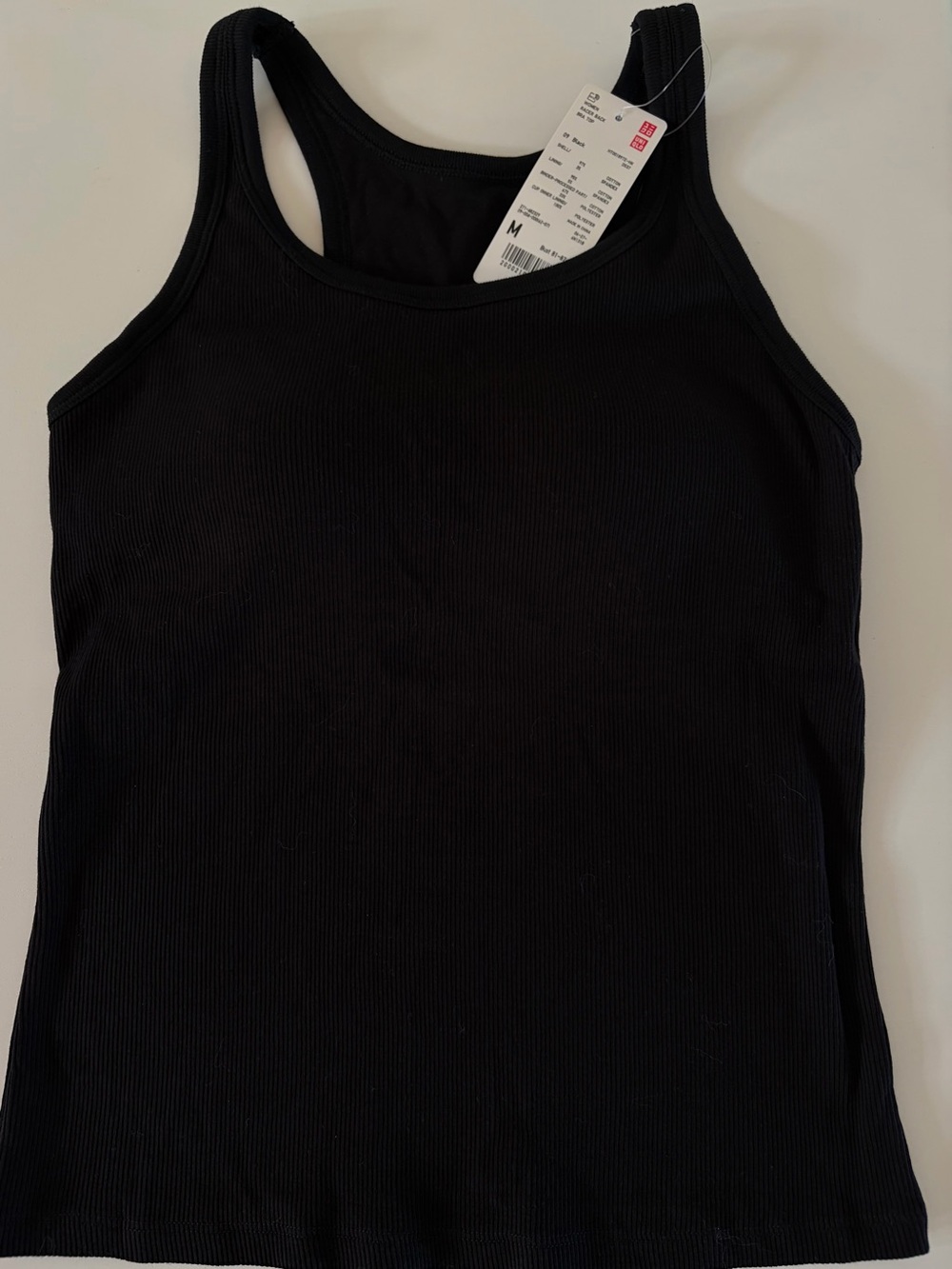 🆕 Uniqlo Ribbed Racer Back Bra Top - Picture 2 of 4